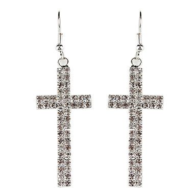 Brinco Cruz strass